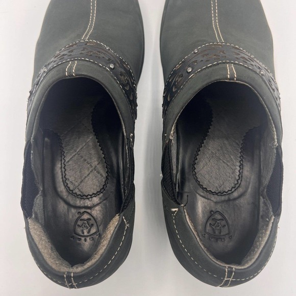 Ariat 10005779 Southlake Brushed Black Leather Mule Clog Size 7.5 - Picture 9 of 11